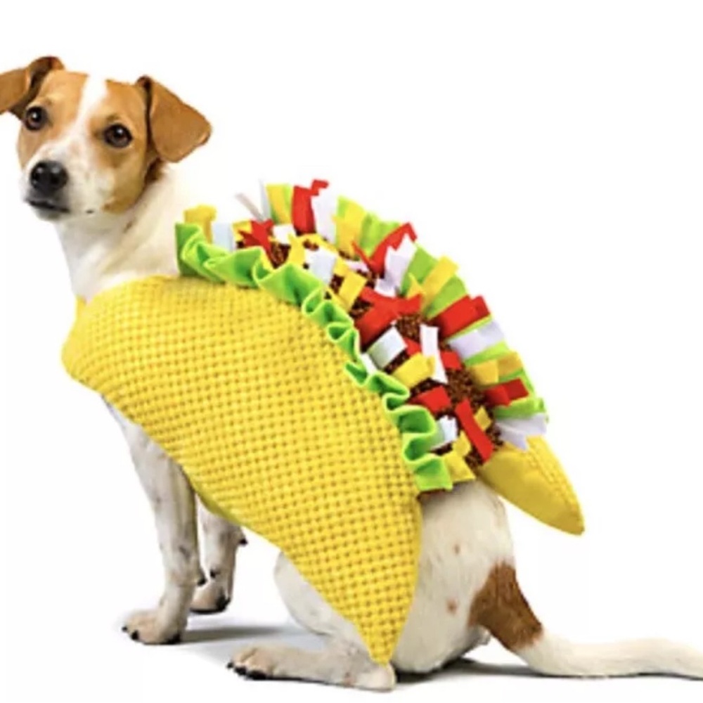Yellow Taco Dog Cat Costume Taco Tuesday Pet Cosplay Vest Party Sandwich Large